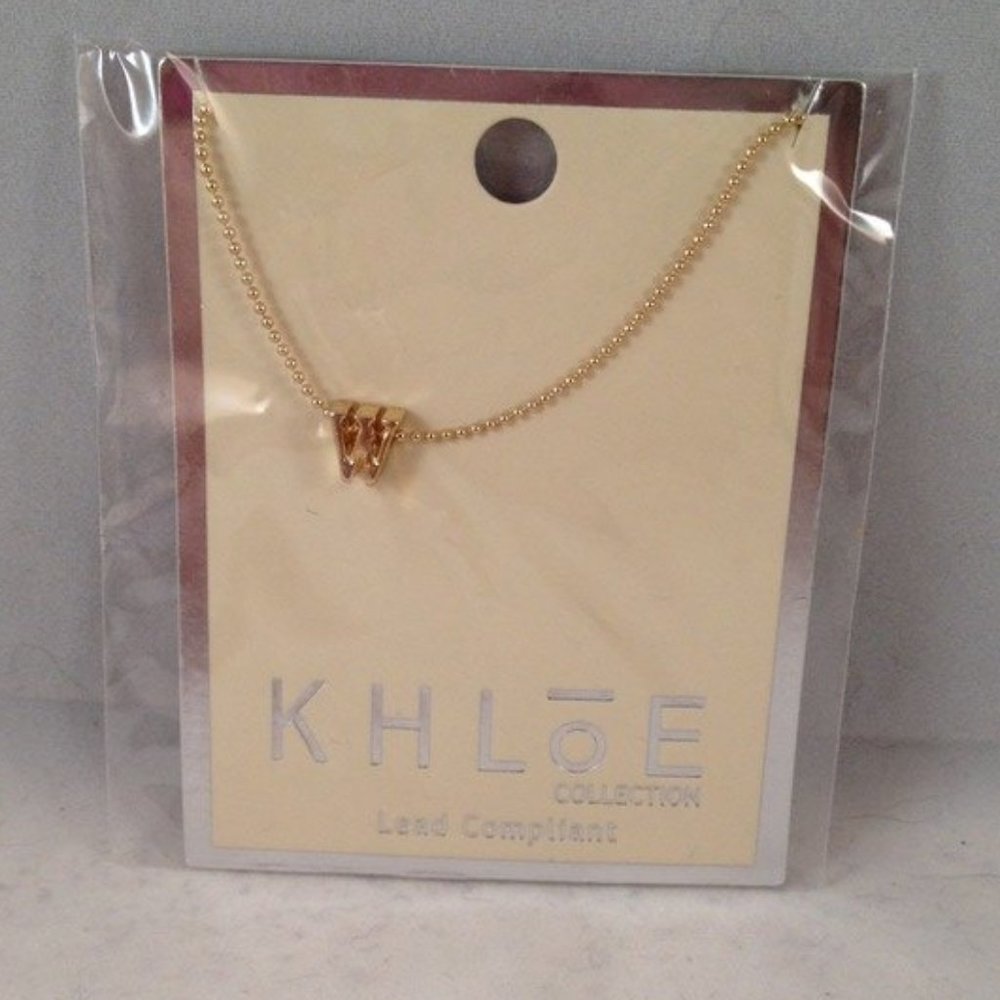 Cents of Style Khloe Collection W Initial Necklace